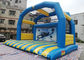 Kids N Adults Inflatable Sports Games Football Goal Shoot With Big Jumping Pad For Interactive Games