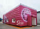 10x7 meters big red pvc inflatable cube tent with logo completely digital printed