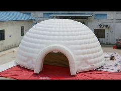 50 people 10 mts white giant inflatable igloo dome tent with entrance tunnel