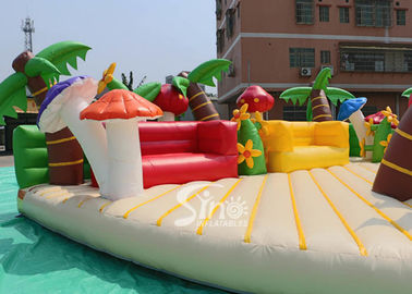 10x10m sea beach fun kids N adults giant inflatable amusement park with big chairs