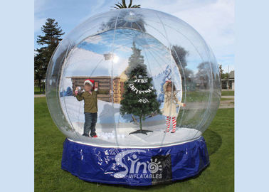 3 meters transparent human giant inflatable Christmas snow globe for festival shows and decoration