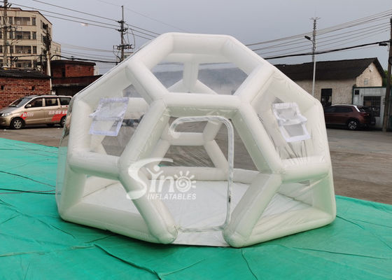 4m Portable Clear Honeycomb Inflatable Camping Tent With Airtight Frame For Family Tours Or Camps