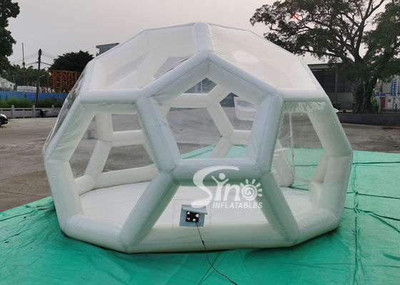 4m Portable Clear Honeycomb Inflatable Camping Tent With Airtight Frame For Family Tours Or Camps